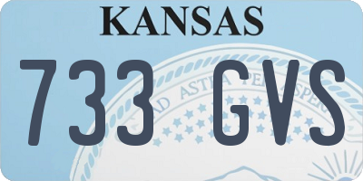 KS license plate 733GVS