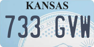 KS license plate 733GVW