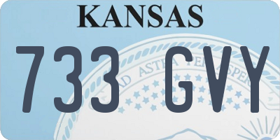 KS license plate 733GVY