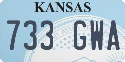 KS license plate 733GWA