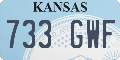 KS license plate 733GWF