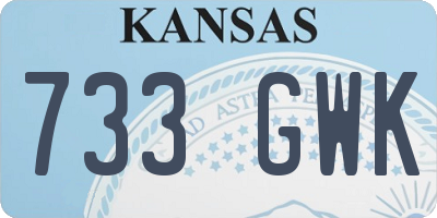 KS license plate 733GWK