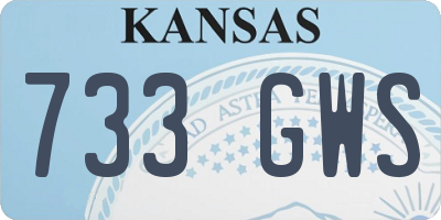 KS license plate 733GWS