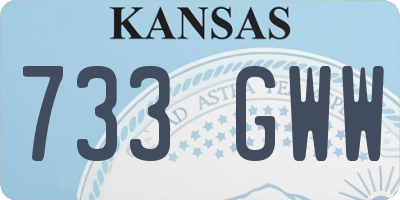 KS license plate 733GWW