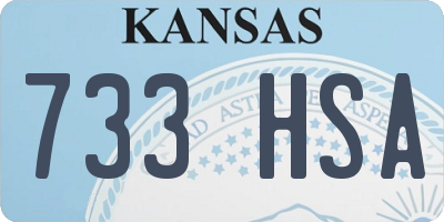 KS license plate 733HSA
