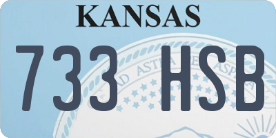 KS license plate 733HSB