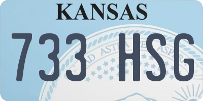KS license plate 733HSG