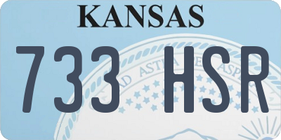KS license plate 733HSR