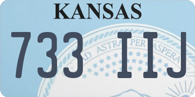 KS license plate 733IIJ