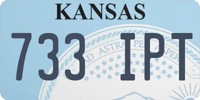 KS license plate 733IPT