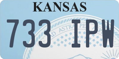 KS license plate 733IPW