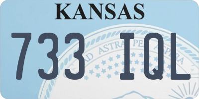 KS license plate 733IQL