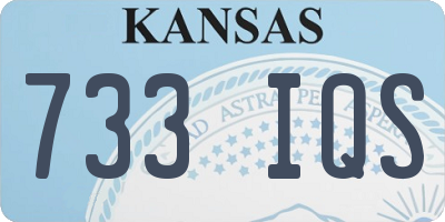 KS license plate 733IQS
