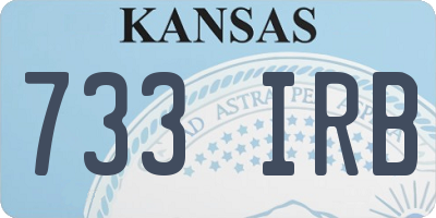 KS license plate 733IRB