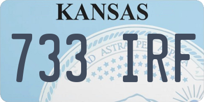 KS license plate 733IRF