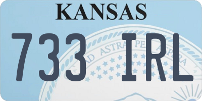 KS license plate 733IRL