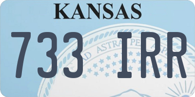 KS license plate 733IRR