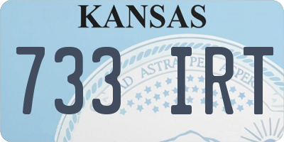 KS license plate 733IRT