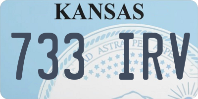 KS license plate 733IRV