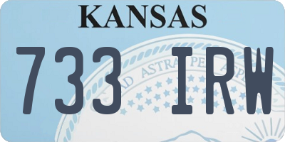 KS license plate 733IRW