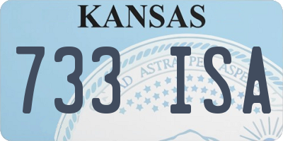 KS license plate 733ISA