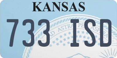 KS license plate 733ISD