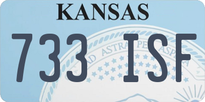 KS license plate 733ISF