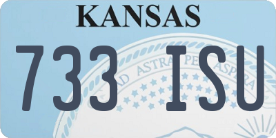 KS license plate 733ISU