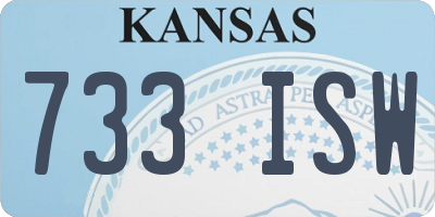 KS license plate 733ISW