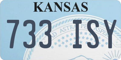 KS license plate 733ISY