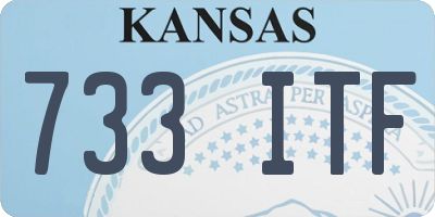 KS license plate 733ITF