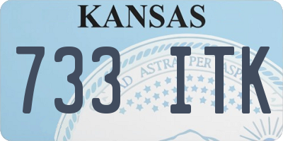 KS license plate 733ITK