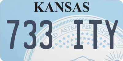 KS license plate 733ITY