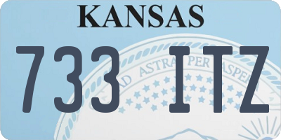 KS license plate 733ITZ