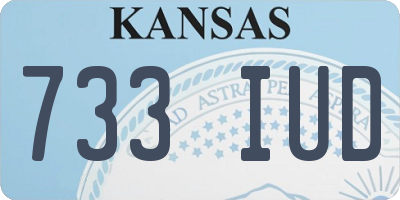 KS license plate 733IUD