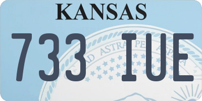 KS license plate 733IUE