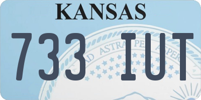 KS license plate 733IUT