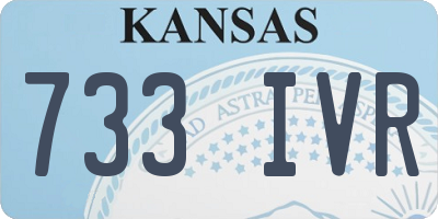 KS license plate 733IVR