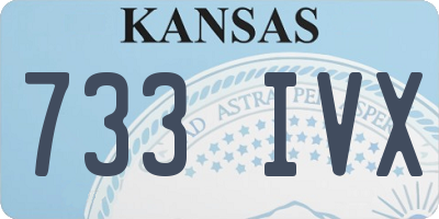 KS license plate 733IVX