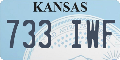 KS license plate 733IWF