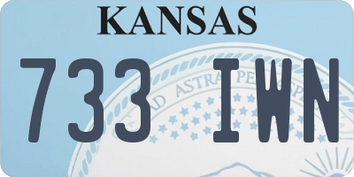 KS license plate 733IWN