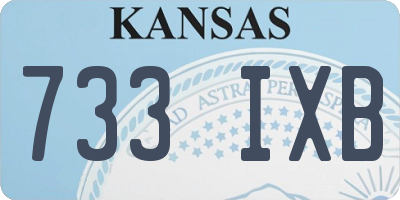 KS license plate 733IXB