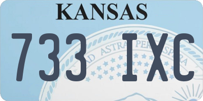 KS license plate 733IXC