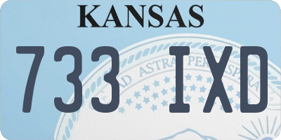 KS license plate 733IXD