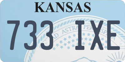 KS license plate 733IXE