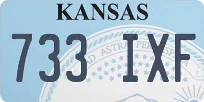 KS license plate 733IXF