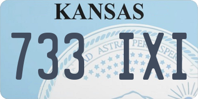 KS license plate 733IXI