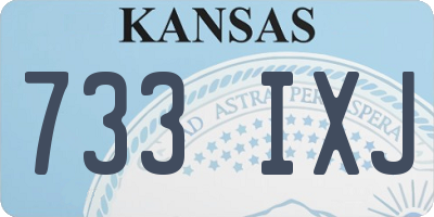 KS license plate 733IXJ