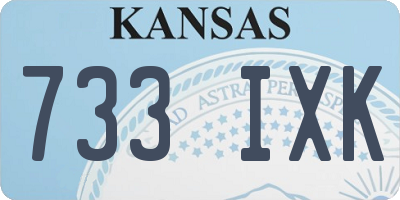 KS license plate 733IXK