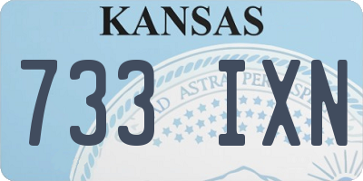 KS license plate 733IXN